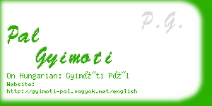 pal gyimoti business card